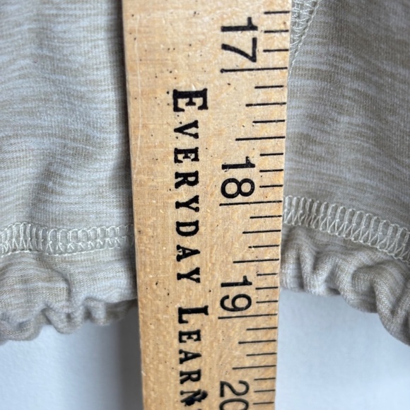 Abercrombie Soft A&F Cinch Hem Half Zip Pullover S Beige Oatmeal Cropped Bungee - Picture 9 of 12